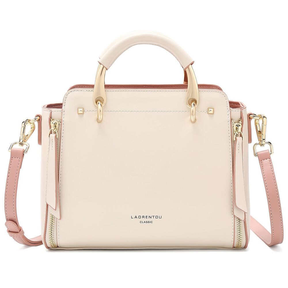 2363 Cowhide Leather Crossbody Handbag Satchel Style Purse Classic